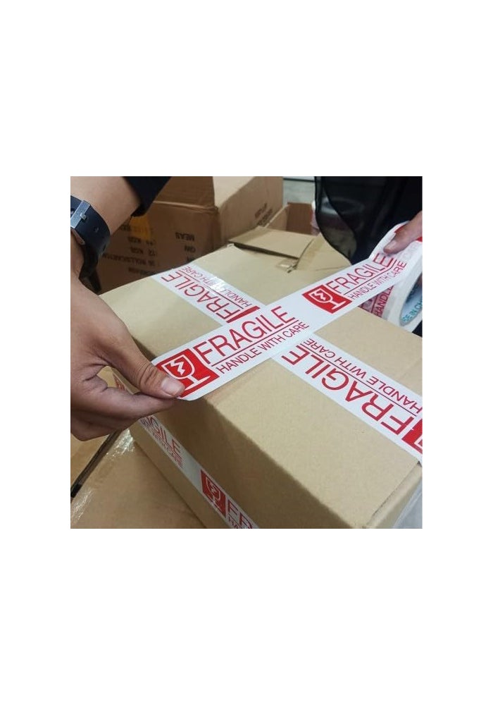 Duravel Fragile Handle with Care Packing Tape, 50 Yards Length, 2 Inch Width, White (Pack of 2) - Image 5